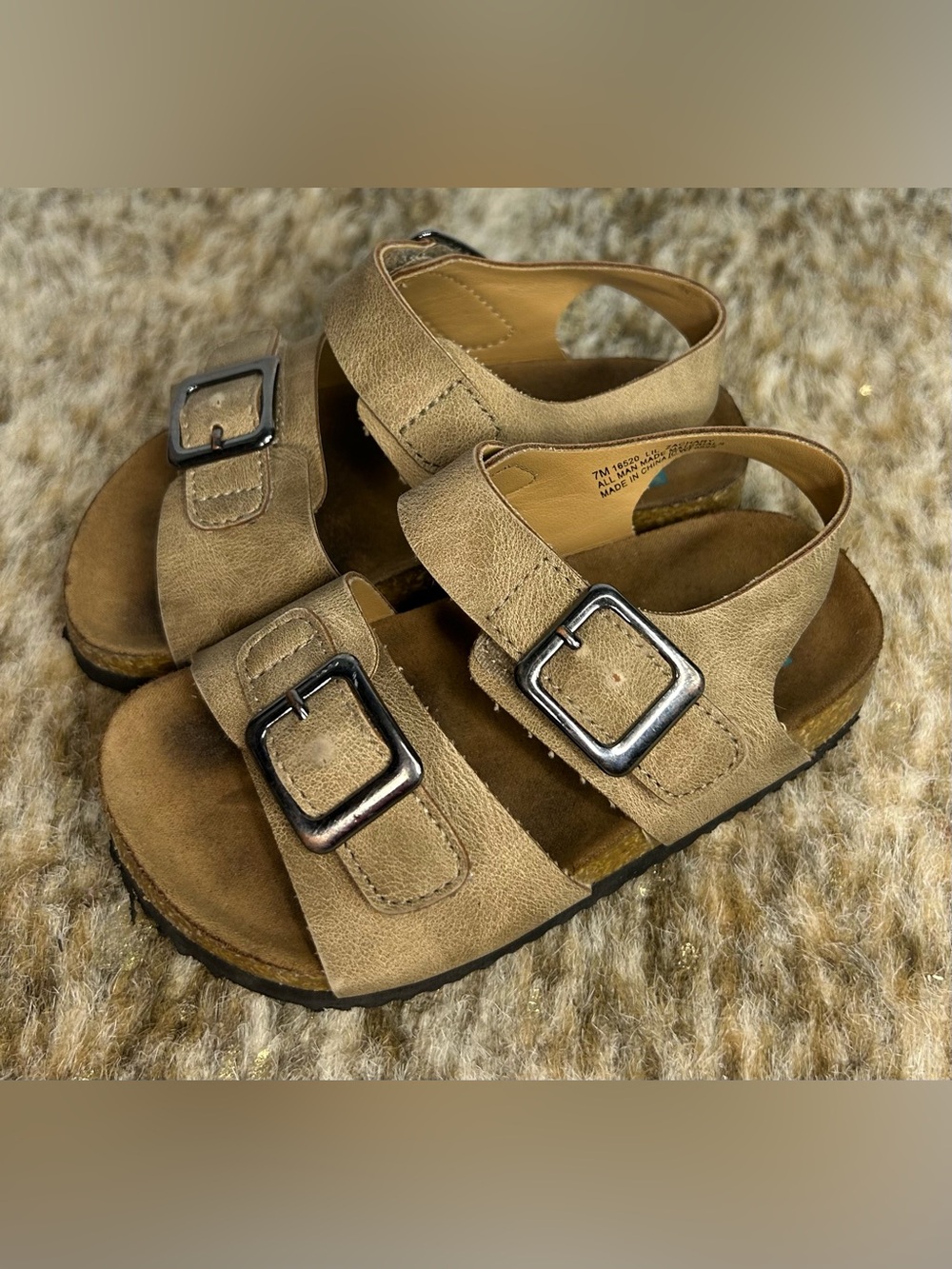 5 for $25🔥Scott David Tan Wedge Lil Zachary Sandals Toddler Size 7
